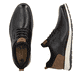 Schwarz-braune Rieker Herren Slipper 14755-00 aus Glattleder. Schuh von oben, liegend.