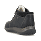 
Asphaltschwarze Rieker Herren Schnürschuhe 03043-00 mit Schnürung und Reißverschluss. Schuh von hinten