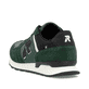 Grüne Rieker Herren Sneaker Low U0309-54 mit wasserabweisender Nano-Beschichtung. Schuh von hinten.