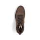 Dunkelbraune Rieker Herren Sneaker High 36042-25 aus Rauleder. Schuh von oben.