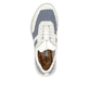 Weiße Rieker Damen Slipper M6061-90 mit ultra leichter und flexibler Sohle. Schuh von oben.