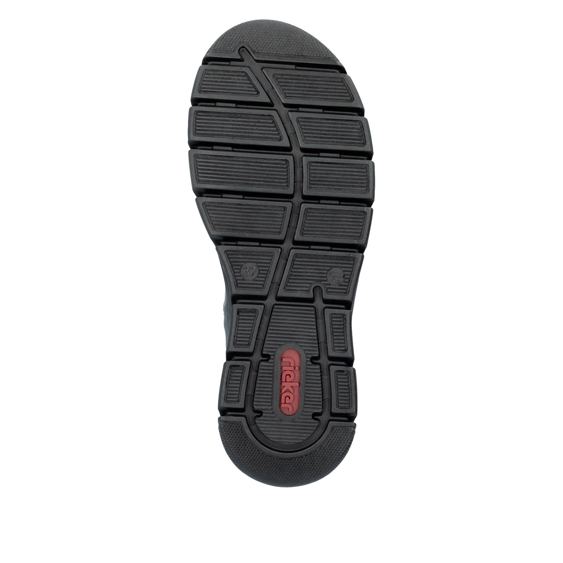Grüne Rieker Damen Kurzstiefel 55052-54 mit geraffter Optik sowie Reißverschluss. Schuh Laufsohle.