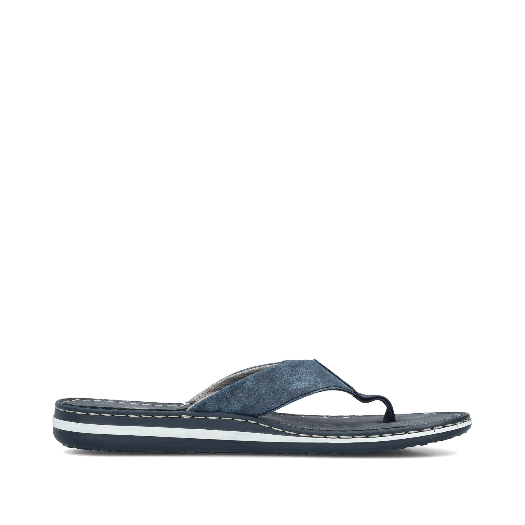 Blaue Rieker Herren Zehentrenner 21043-14 mit der Komfortweite G. Schuh Innenseite.