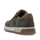 Baskets basses Rieker vertes pour homme 37029-52 avec fermeture éclair. Chaussure vue de dessus.