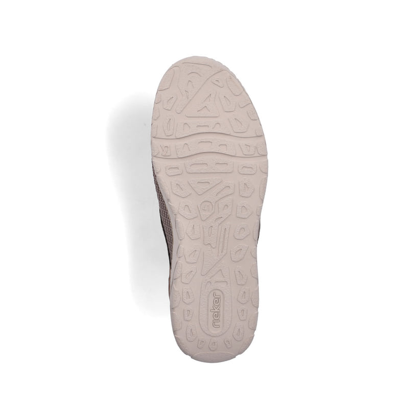 Beige Rieker Herren Slipper 08365-64, Barfußschuhe mit einem Gummizug. Schuh Laufsohle.