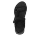Schwarze vegane Rieker Damen Trekkingsandalen W3151-00 mit einem Klettverschluss. Schuh von oben.