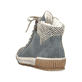 Pazifikblaue Rieker Damen Schnürschuhe  M9850-14 mit einer schockabsorbierenden Sohle. Schuh Innenseite