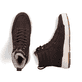 Dunkelbraune Rieker Herren Schnürstiefel U0071-25 aus Rauleder. Schuh von oben, liegend.