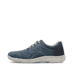 Himmelblaue Rieker Herren Schnürschuhe 03501-12 mit der Extraweite H. Schuh Außenseite.