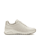 Beige Rieker Damen Sneaker Low M4903-60 mit einer Schnürung sowie Extraweite H. Schuh Innenseite.