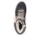 Ozeanblaue Rieker Damen Schnürstiefel Y9131-14 mit Schnürung und Reißverschluss. Schuh von oben