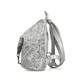 Sac à dos Rieker H1055-93 gris avec fermeture éclair et compartiment arrière. Côté droit.
