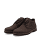 Dunkelbraune Rieker Herren Schnürstiefel 10539-22 aus Rauleder. Schuhpaar seitlich schräg.