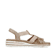 Rosane Rieker Damen Riemchensandalen V0613-90 mit Strasssteinen sowie Gummizug. Schuh Innenseite.
