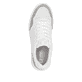 Weiße Rieker Herren Sneaker Low U1104-80 mit Schnürung sowie flexibler Sohle. Schuh von oben.