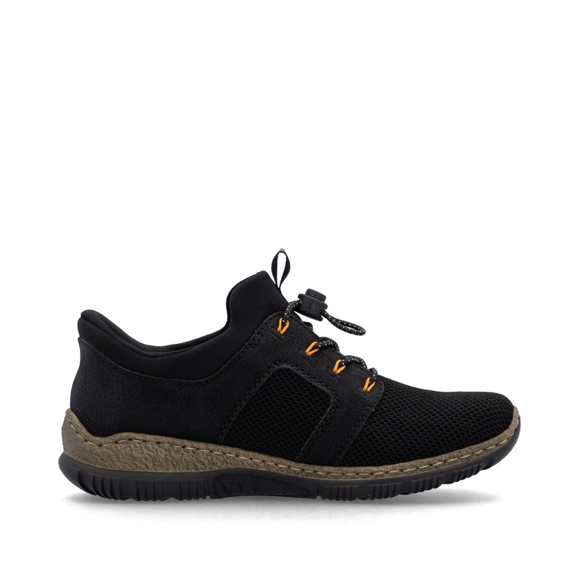Mocassins Rieker noirs pour femme N32G4-00 avec fonction easy in Ready2GO. Intérieur de la chaussure.