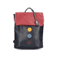 Sac Ã  dos Rieker H1357-14 en bleu et rouge avec détails colorés, fermeture éclair et poche pour téléphone portable. Face avant.