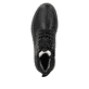
Nachtschwarze Rieker Herren Schnürstiefel B3342-00 mit einer leichten Profilsohle. Schuh von oben