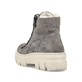 Staubgraue Rieker Damen Schnürstiefel Z7410-40 mit Schnürung und Reißverschluss. Schuh von oben