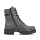 Biker Boots Rieker grises pour femme 74031-45 avec fermeture éclair. Intérieur de la chaussure.