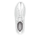 Silberne Rieker Damen Sneaker Low W2301-90 mit einer Gummischnürung. Schuh von oben.