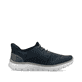 Blaue Rieker Herren Slipper B6658-14 mit Ready2GO Slip-in Feature sowie Gummizug. Schuh Innenseite.