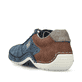 Blaue Rieker Herren Schnürschuhe 07506-16, Barfußschuhe mit Komfortweite G 1/2. Schuh von hinten.