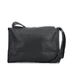 Rieker Handtasche H1656-00 in Schwarz mit Puschel an der Seite, Reißverschluss und Handyfach. Rückseite.