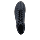 Dunkelblaue Rieker Damen Sneaker High X0709-14 aus Glattleder mit Reißverschluss. Schuh von oben.