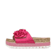 Rosane Rieker Damen Pantoletten 69562-31 mit dekorativer Blume. Schuh Außenseite.