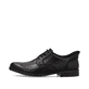 Schwarze Rieker Herren Slipper 10353-00 mit easy Hineinschlüpf-Möglichkeit. Schuh Außenseite.