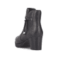 Dunkelbraune Rieker Damen Stiefeletten 77667-25 mit dekorativer Kordel. Schuh von hinten.