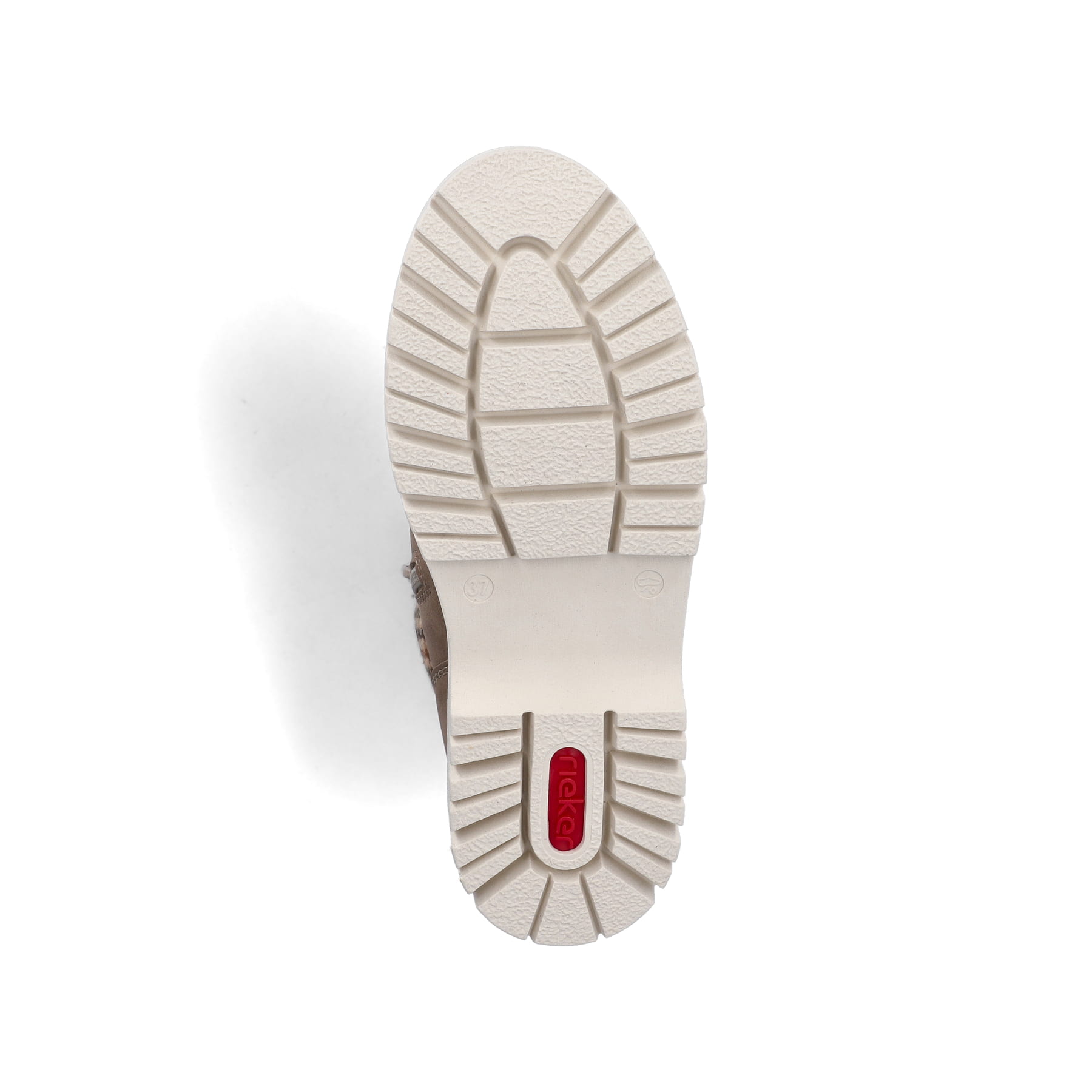 Beige Rieker Damen Schnürstiefel Y6210-64 mit wasserabweisender TEX-Membran. Schuh Laufsohle.