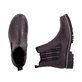 Brombeer-schwarze Rieker Damen Chelsea Boots 79592-30 mit einem Reißverschluss. Schuh von oben, liegend.