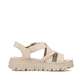 Beige Rieker Damen Riemchensandalen V1063-60 mit trendigen Schnalle. Schuh Innenseite.