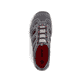 Graue Rieker Herren Slipper 08065-46 mit einem Gummizug sowie Komfortweite G. Schuh von oben.