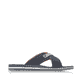 Blaue Rieker Herren Pantoletten 21539-14 mit Komfortweite G sowie leichter Sohle. Schuh Innenseite.