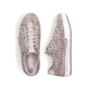 Mehrfarbige Rieker Damen Slipper L7255-90 mit einem Reißverschluss. Schuh von oben, liegend.