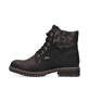 Schwarze Rieker Damen Schnürstiefel 94712-00 mit wasserabweisender TEX-Membran. Schuh Außenseite.