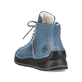 
Blaugraue Rieker Damen Schnürstiefel 71510-14 mit einer schockabsorbierenden Sohle. Schuh von hinten