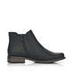 Tiefschwarze Rieker Damen Chelsea Boots Z4994-00 mit einer schockabsorbierenden Sohle. Schuh Innenseite