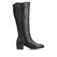 Schwarze Rieker Damen Hochschaftstiefel 73955-00 aus Glattleder. Schuh Innenseite.