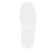 Weiße Rieker Damen Sneaker Low W2605-80 mit einem Reißverschluss. Schuh Laufsohle.