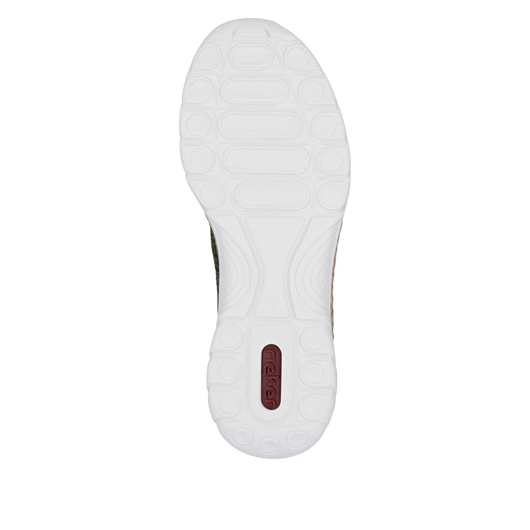 Chaussons Rieker verts pour femme N42G4-54 avec fonction slip-in Ready2GO. Semelle extérieure de la chaussure.