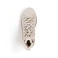 Hellbeige Rieker Damen Schnürstiefel Y6220-60 mit einem Reißverschluss. Schuh von oben.