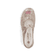 Mehrfarbige Rieker Ballerinas 48996-90 mit modernen Ziernähten. Schuh von oben.