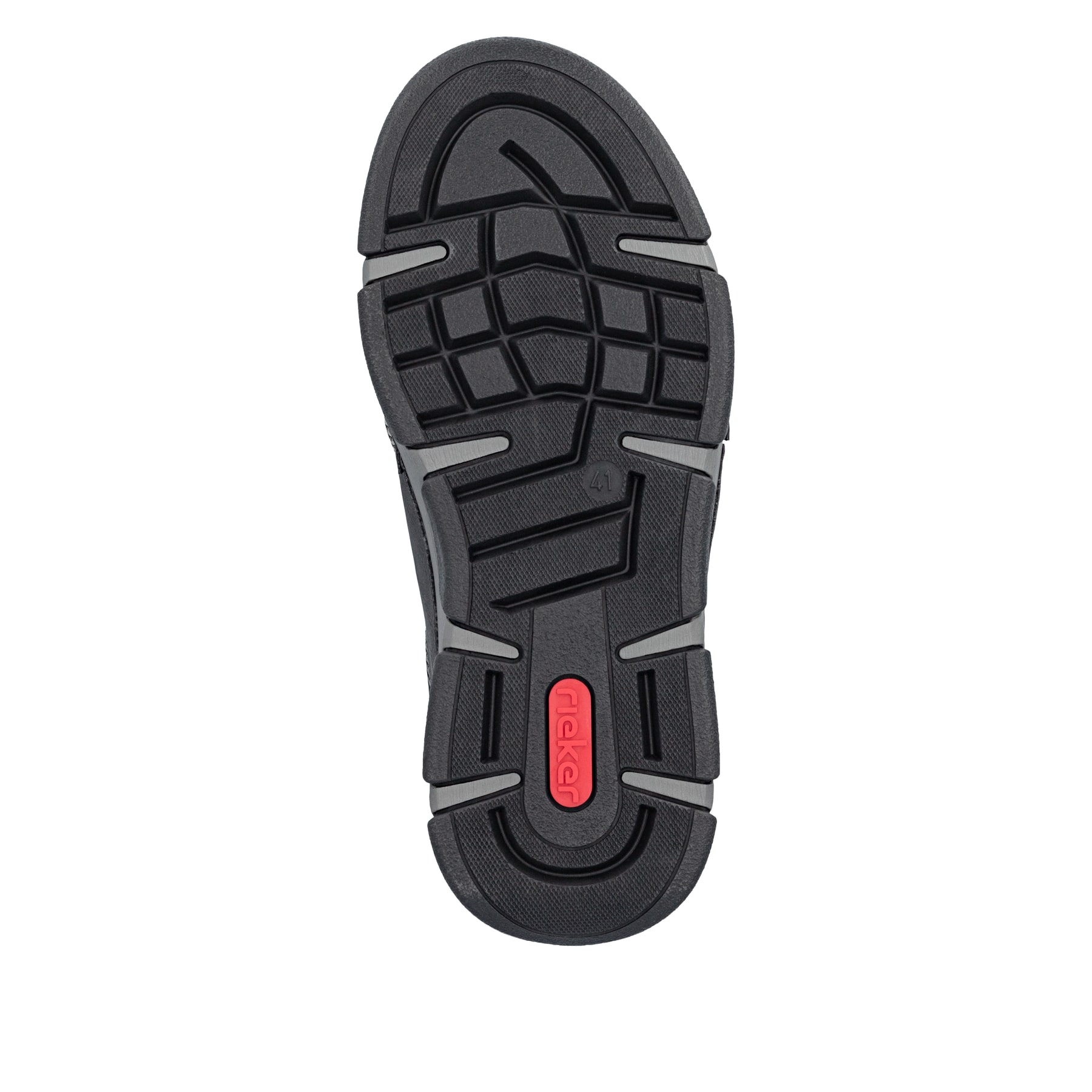 Schwarze Rieker Herren Slipper 15950-00 mit einem Gummizug sowie Extraweite H. Schuh Laufsohle.