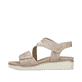 Rosane Rieker Keilsandaletten V3764-90 mit einem Klettverschluss. Schuh Außenseite.