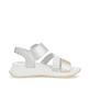 Goldene Rieker Damen Riemchensandalen W2950-90 mit einem Klettverschluss. Schuh Innenseite.