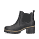 
Nachtschwarze Rieker Damen Chelsea Boots Y8650-00 mit einer robusten Profilsohle. Schuh Außenseite